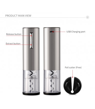 Tirbuson MINI electric reincarcabil, Inox